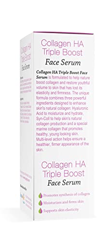 Hydrating Collagen Serum with Hyaluronic Acid & Peptides - Anti-Aging Face Treatment - Paraben & Fragrance Free - 0.47 Fl Oz