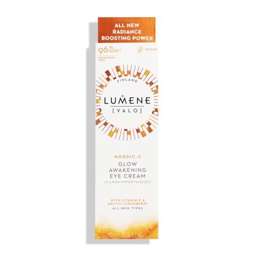 Lumene Nordic-C Brightening Eye Cream for Dark Circles Puffs Wrinkles Vegan 15ml