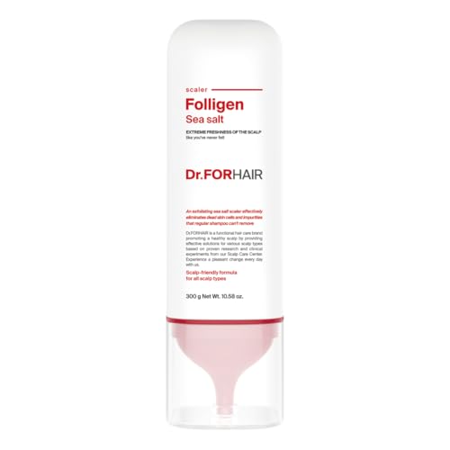Dr. Forhair Folligen Sea Salt Scaler 10.58 Fl Oz - Scalp Exfoliator & Hair Strengthening (Pack of 1)