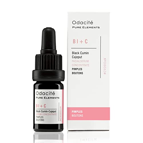 Odacit? Bl+C Serum Concentrate for Face, Luxury Black Cumin + Cajeput Pore-Clearing Facial Oil for Pimples & Blemishes, Vegan Vitamin E Spot Treatment for Oily, Acne-Prone Skin, 0.17 fl oz