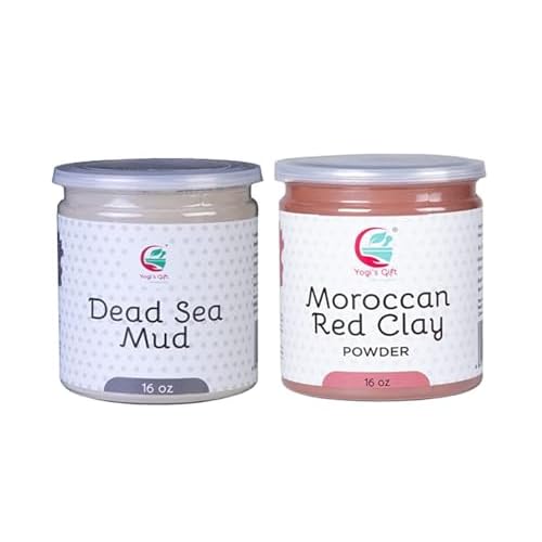 YOGI¡¯S GIFT ? Celebrating health Multi Pack | Dead Sea Mud Powder + Moroccan Red Clay Powder for bundle
