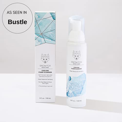 Cooling Foam Facial Cleanser with Aloe Vera & Peppermint - Gentle, SLS-Free 5oz