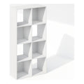 White 8-Cube Book Shelf - Modern Cube Storage Organizer for Living Room & Bedroom