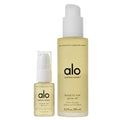 ALO Head-to-Toe Glow Oil + Travel | Glow-Boosting Natural Dry Body Oil | Jojoba, Amla, Aloe & Vitamin E | Hydrates & Nourishes Skin | Citrus Scent | 3.2 + 0.7 Oz