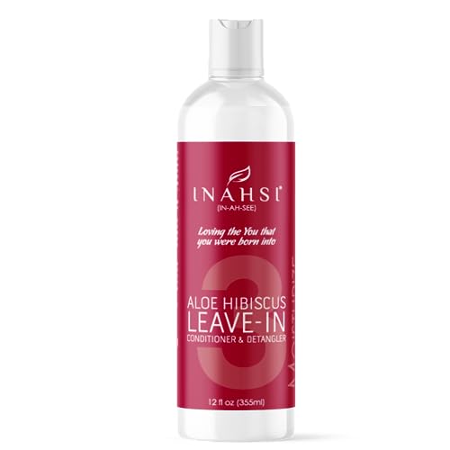 Inahsi Aloe Hibiscus Leave-In Conditioner 12 fl oz - Curly Hair Moisturizer for Men Women Kids Variation of THIS listing