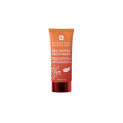 Erborian Red Pepper Paste Face Mask - Energizing & Radiance Boosting Facial Mask for Hydration & Glow with Vitamins C & E, Antioxidants & Soothing Liquorice Extract - Korean Skin Therapy