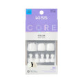 KISS CORE Color Press On Toenails, Toe-tally Yours, White, Squoval, 26 Count