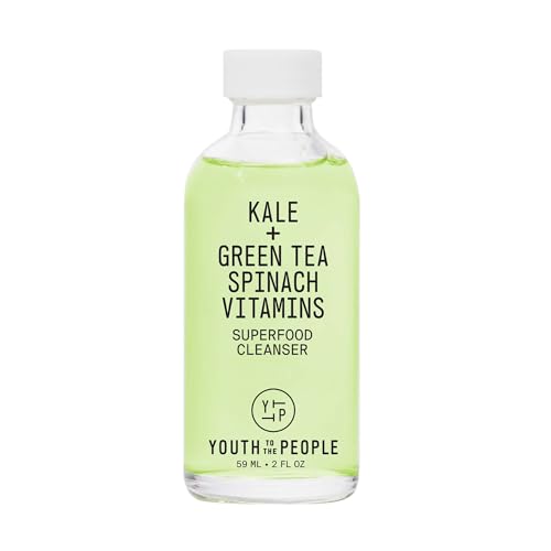 Youth To The People Superfood Facial Cleanser - Kale + Green Tea Daily Face Wash, Gentle Makeup Remover, with Soothing Antioxidants for Glowing Skin, pH Balance, Clean Pores, Sulfate-free, Refillable