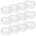 TISRATOK 12 PCS Clear Makeup Bag for Women with Zipper, TSA Approved Toiletry Pouch, Cosmetic Bag Bulk for Travel Organizer Essentials - White,Small