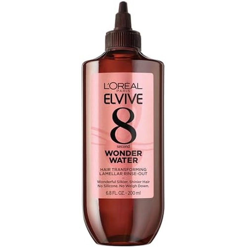 L¡¯Oreal Paris Elvive 8 Second Wonder Water Lamellar, Rinse out Moisturizing Hair Treatment for Silky, Shiny Looking Hair, 6.8 FL; Oz