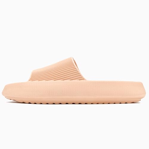 Rosyclo Cloud Slippers for Women and Men Peach 11.5-12 Women / 10-10.5 Men Cushioned Thick Sole Slides