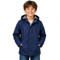 iXtreme Boys Waterproof Hooded Rain Jacket Windbreaker - Navy, Size 4