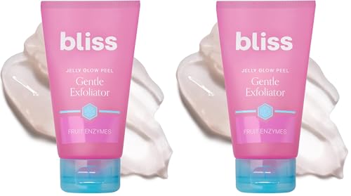 Bliss Jelly Glow Peel Gentle Non-Abrasive Exfoliator with Fruit Enzymes 4 Oz Pack of 2
