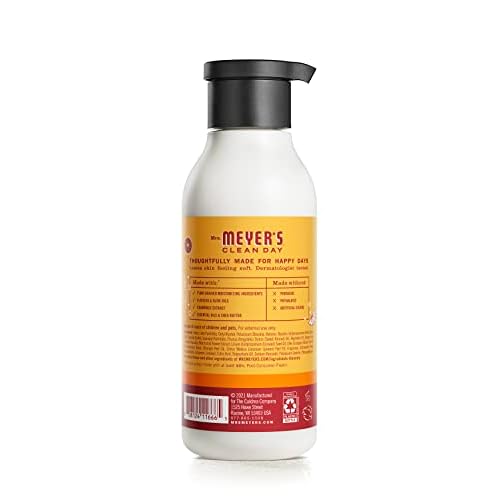 MRS. MEYER'S CLEAN DAY Body Lotion for Dry Skin, Non-Greasy Moisturizer Made with Essential Oils, Clementine, 16 fl. oz - Pack of 3