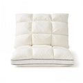 Queen Size Dual-Layer Goose Feather Down Pillow Set of 2 White