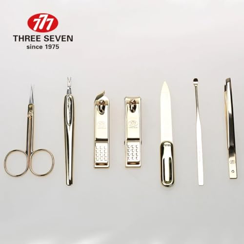 Travel Manicure Grooming Kit 7-Piece Nail Clipper Set - Made in Korea