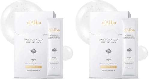 d'alba Piedmont Italian White Truffle Waterfull Vegan Sleeping Mask 0.13oz Pack of 24