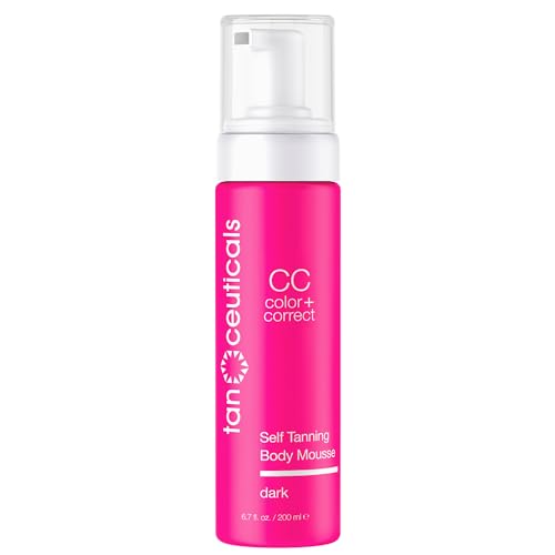 Self Tanning Body Mousse - Dark, Natural-Looking Sunless Tan with Coconut Scent - 6.7 oz
