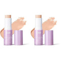 JOAH Crystal Glow Tinted Luminizer Stick, Multitasking Korean Makeup Highlighter and Bronzer Stick, Customizable Formula for a Natural Glow, Peptide Infused, Medium with Warm Undertones (Pack of 2)