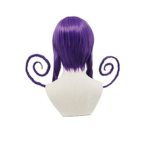 Purple Cosplay Wig Short Wavy Hair for Halloween & Anime Events