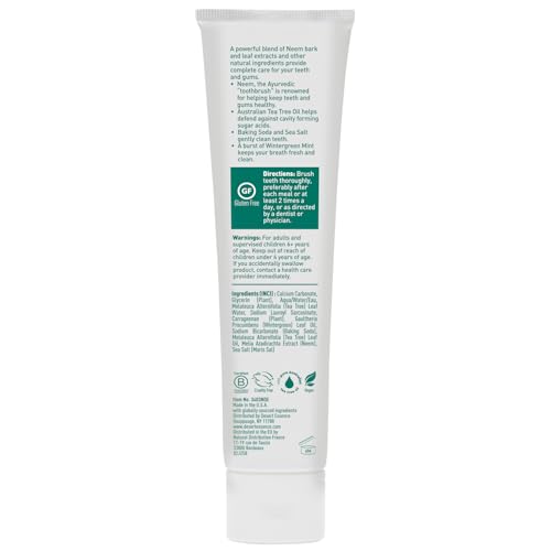 Desert Essence Tea Tree & Neem Toothpaste Wintergreen 3 Pack 6.25 oz