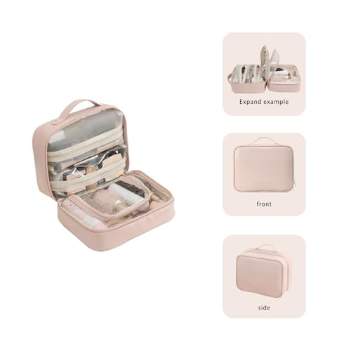 RIGHT AWAY Women's Waterproof Travel Toiletry & Makeup Bag with Compartments
