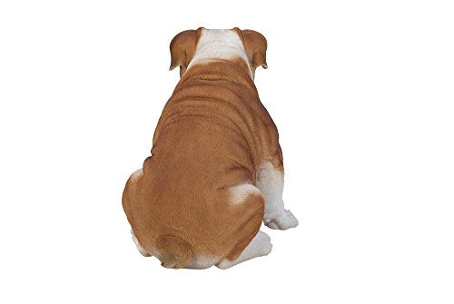 Large Bulldog Garden Statue - Realistic Polyresin Dog Sculpture for Indoor Outdoor Decor