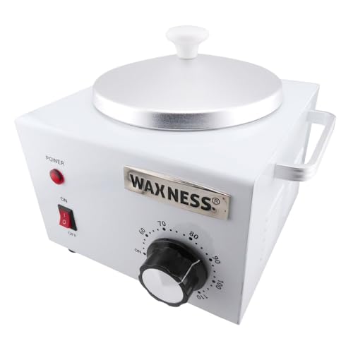 White 1 lb Wax Warmer for Salon Use - Professional Wax Heater with Silicone Liner