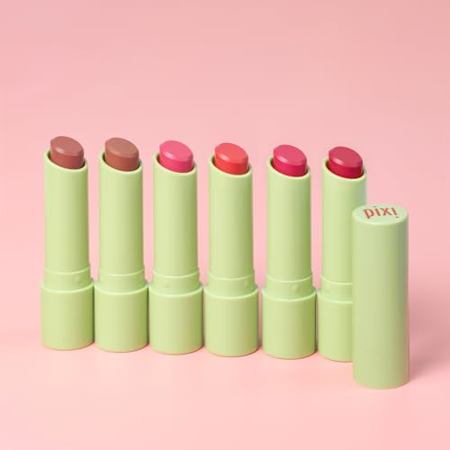 Pixi NaturelleLip | Hydrating Demi-Matte Lipstick with Sunflower Oil, Jojoba & Vitamin E | Natural Finish & Comfortable All-day Wear | Primrose | 0.1 oz/3.4 g