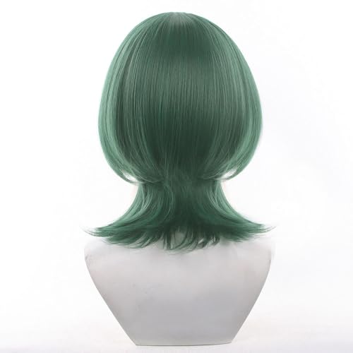 Cosplay Wig Guita Short Turquoise with White Streaks - Unisex Costume Accessory