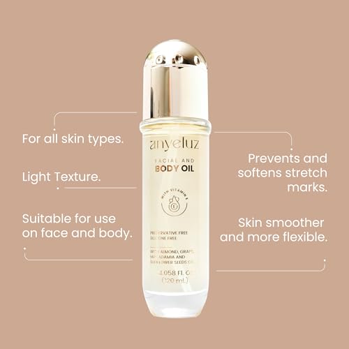 Vitamin E Face and Body Oil for Anti-Aging & Stretch Mark Prevention - Hydrating Skin Care