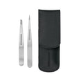 Tweezerman Petite Tweeze Set for Eyebrows with Travel Case – 2 Piece