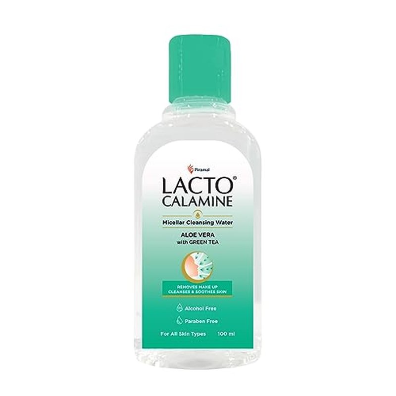 Lacto Calamine Micellar Water Makeup Remover with Aloe Vera, Green Tea and Niacinamide ? 3.38 fl oz (100 ml)