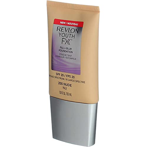 Revlon Youth Fx Fill + Blur Foundation, Nude, 1 Fluid Ounce