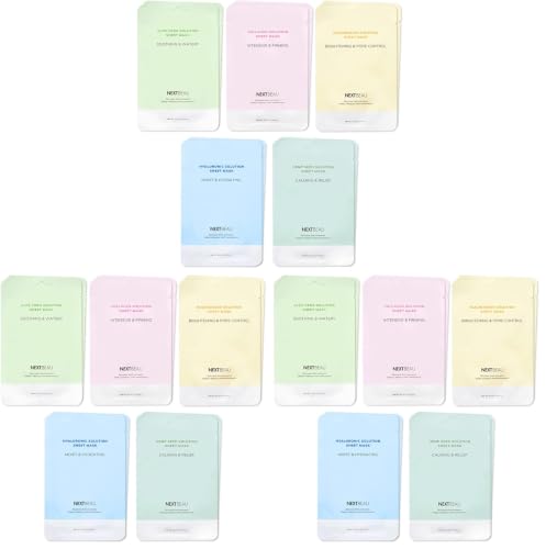 Solution Sheet Mask Variety Pack 10 Sheets - 5 Types, Daily Skincare, Koreа