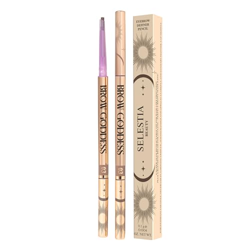 Two-Sided Eyebrow Pencil ? Triangle Thin Tip for Precise Application + Spiral Comb-Brush ? Long-Lasting & Pigmented ? 0.1 g. Brow Goddess (Billkis)