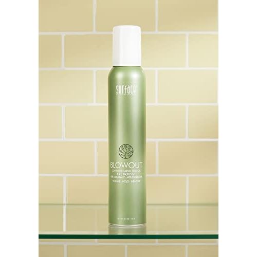 SURFACE Hair Blowout Gel Mousse? Organic Ingredients for Women and Men, Heat-Resistant with Babassu Oil for Longer Lasting Blowouts - 5.5 fl oz