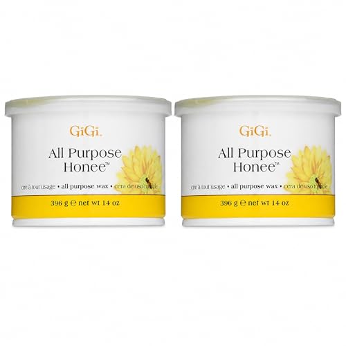 GIGI All Purpose Honeë Soft Wax for Hair Removal - 14 oz Pack of 2