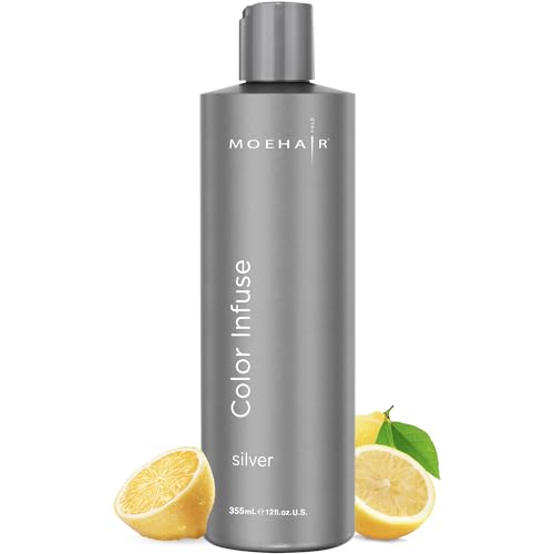 MOEHAIR Silver Hair Toner for Gray & White Hair - Sulfate-Free, 12 Fl Oz