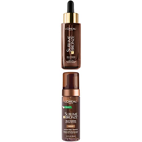 L'Oreal Paris Self-Tanning Drops & Hydrating Mousse Bundle for Face & Body