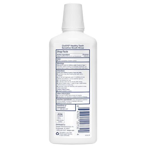 Anti-Cavity Mouthwash with Fluoride for Enamel Repair & Fresh Breath - 32 Fl Oz