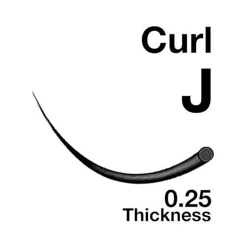 Lash Extensions 0.25mm Thickness J Curl 9mm Length Volume Individual Semi-Dull Black Eyelashes For Eyelash Extensions (0.25,J,9mm)