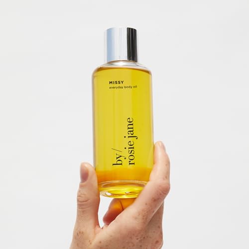 By Rosie Jane Everyday Body Oil (Missy) - Frangipani & Green Mandarin Scented Body Care with Sunflower, Olive & Rosehip Seed Oil to Hydrate and Nourish Dry Skin (5 fl oz)