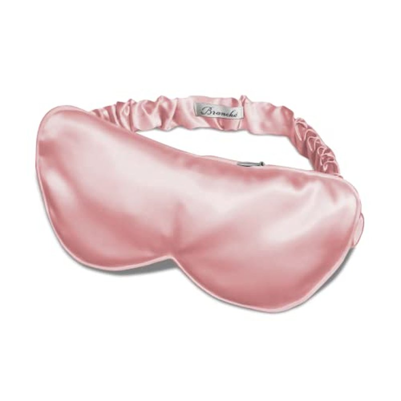 Branche Beauty Silk Eye Mask La Sieste Tranquillit? - Stylish 100% 6A Silk 22 Momme Sleep Mask, Eye Cover, Shade Blindfold Sleeping Sleepover Mask for Luxury Sleep in Total Darkness (Blush)