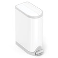 Simplehuman Butterfly Step Can 18L Trash Can with Odor Control - White Steel, Diaper Can Variant