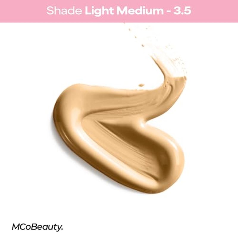 MCoBeauty Flawless Glow Luminous Skin Filter - 3.5 Light - 4-in-1 Luminous Primer, Foundation Booster & Liquid Highlighter with Squalane - Radiant Glow Complexion Perfector Face Makeup