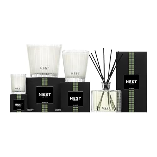 Scented Candle Duo - Bamboo & White Florals, Luxury Home Fragrance
