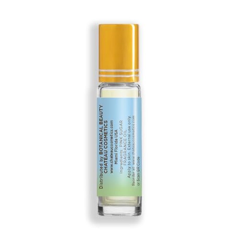 Botanical Beauty PINK SUGAR FRAGRANCE OIL ROLL-ON 0.338 FL OZ (10 ML) Rollerball Perfume, Alcohol-Free, Long Lasting