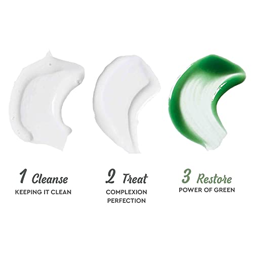 Mini 3-Piece Acne Treatment Set for Oily Skin - Vegan, Salicylic Acid, Green Gel