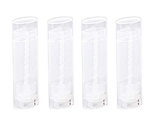 Clear Oval Lip Balm Tubes 5ml 100 Pcs with Lids - Refillable Plastic Containers